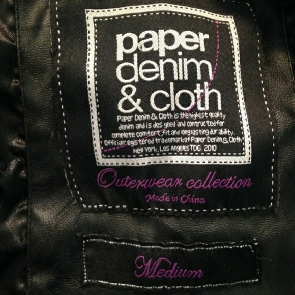 Paper Denim and Cloth Trendy Faux Leather Jacket - Picture 4 of 8